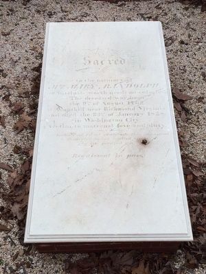 Mary Randolph Marker. Click for full size. Mary Randolph Marker image. Click for full size.