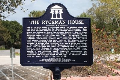 The Ryckman House Marker image. Click for full size.