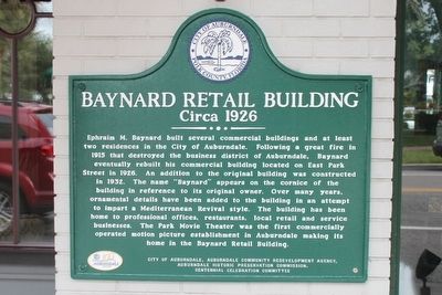 Bayard Retail Building Circa 1926 Marker image. Click for full size.