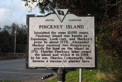 Pinckney Island Marker<br>Front. Click for full size. Pinckney Island Marker<br>Front image. Click for full size.