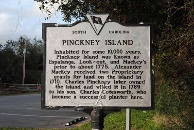 Pinckney Island Marker<br>Front image. Click for full size.