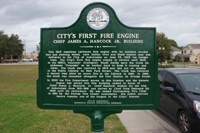City's First Fire Engine Marker image. Click for full size.