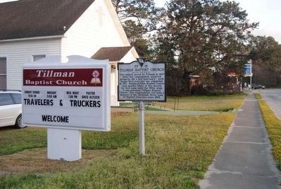 Tillman Baptist Church Marker (Reverse) image. Click for full size.