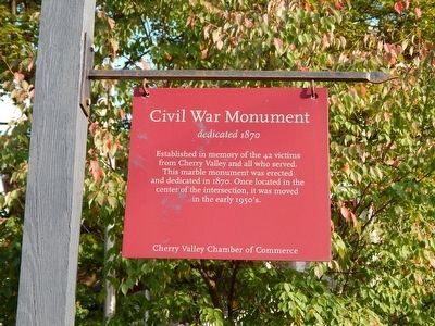 Civil War Monument Marker. Click for full size. Civil War Monument Marker image. Click for full size.