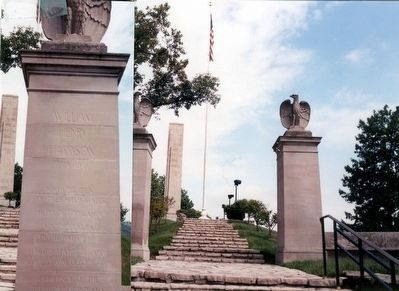 William Henry Harrison Memorial-Walkway to the tomb image. Click for full size.
