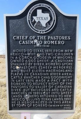 Chief of the Pastores Casimiro Romero Marker image. Click for full size.