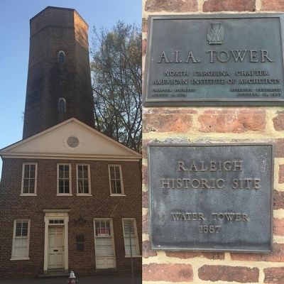 A.I.A Tower (Raleigh Water Tower) Marker. Click for full size. A.I.A Tower (Raleigh Water Tower) Marker image. Click for full size.