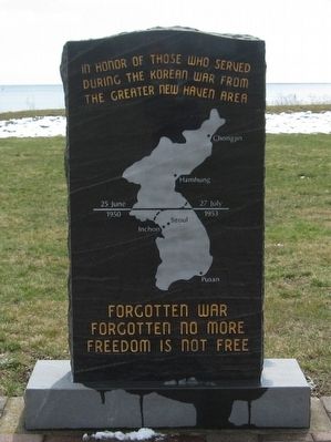 New Haven Area Korean War Monument. Click for full size. New Haven Area Korean War Monument image. Click for full size.