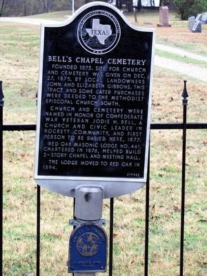 Bell's Chapel Cemetery Marker. Click for full size. Bell's Chapel Cemetery Marker image. Click for full size.