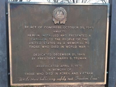 The Memorial Carillon Marker image. Click for full size.