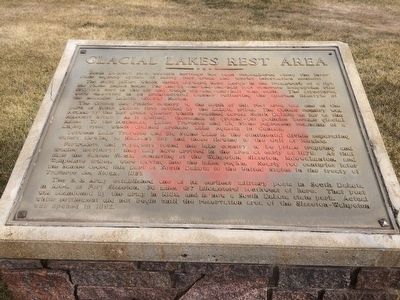 Glacial Lakes Rest Area Marker image. Click for full size.