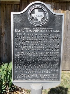 Isaac McCormick Cottage Marker image. Click for full size.