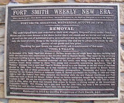 Vogel & Wallace Marker. Click for full size. Vogel & Wallace Marker image. Click for full size.