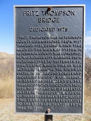 Fritz Thompson Bridge Marker image. Click for full size.