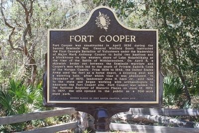 Fort Cooper Marker image. Click for full size.