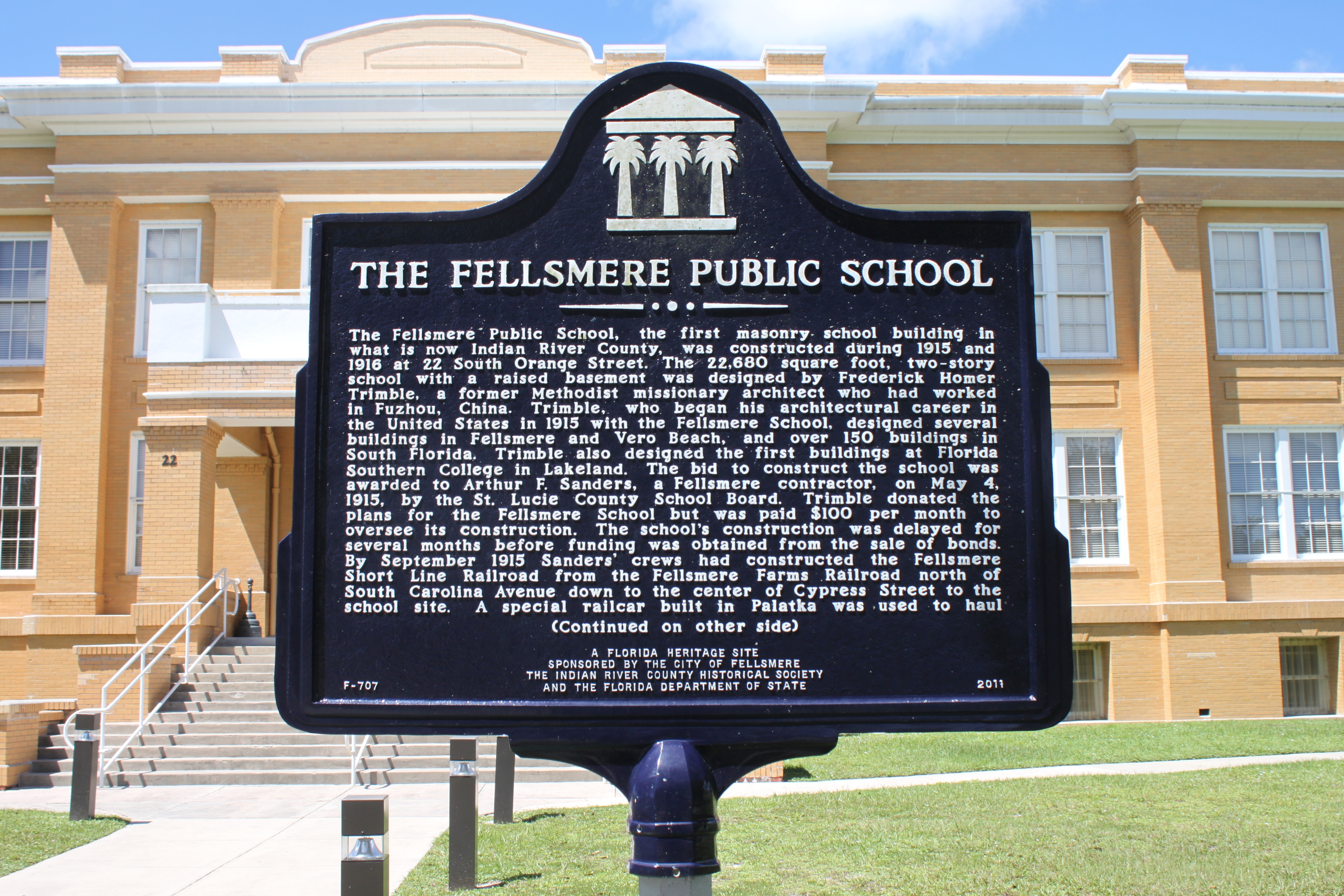 The Fellsmere Public School Marker-Side 1