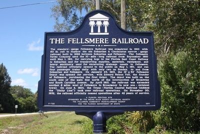 The Fellsmere Railroad Marker image. Click for full size.