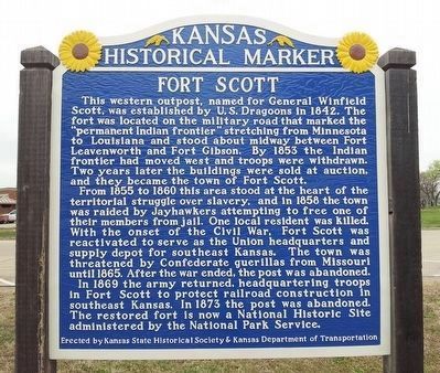 Fort Scott Marker image. Click for full size.