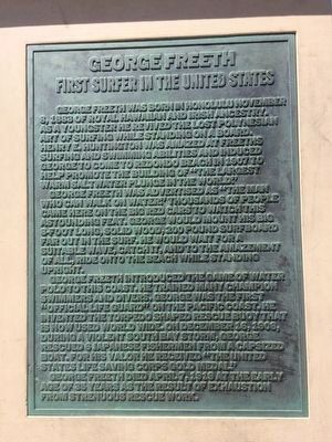 George Freeth Marker [front side] image. Click for full size.