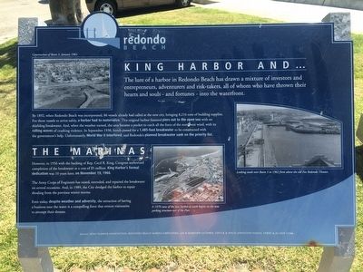 King Harbor and The Marinas Marker. Click for full size. King Harbor and The Marinas Marker image. Click for full size.