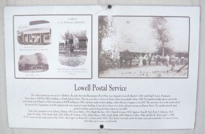 Lowell Postal Service Marker image. Click for full size.
