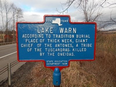 Lake Warn Marker. Click for full size. Lake Warn Marker image. Click for full size.