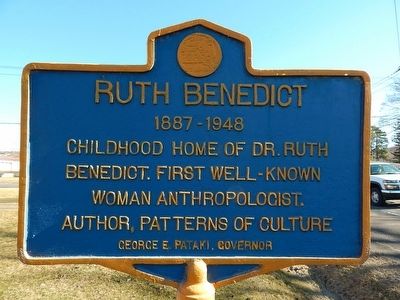 Ruth Benedict Marker. Click for full size. Ruth Benedict Marker image. Click for full size.