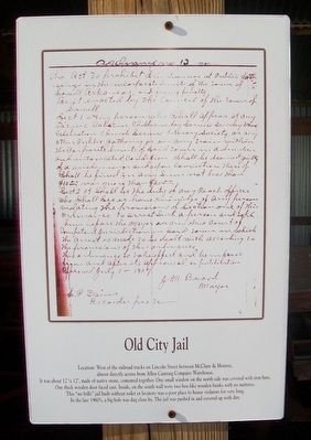Old City Jail Marker image. Click for full size.