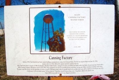 Canning Factory Marker. Click for full size. Canning Factory Marker image. Click for full size.