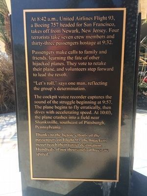 9-11 Tribute Marker [side 3 of 5] image. Click for full size.