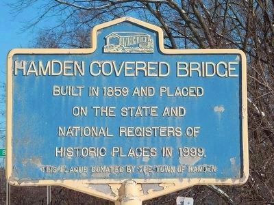 Hamden Covered Bridge Marker image. Click for full size.