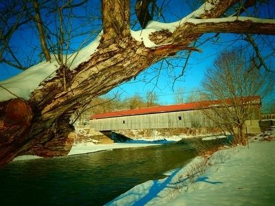 Hamden Covered Bridge Marker image. Click for full size.