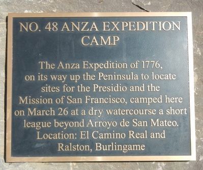 Anza Expedition Camp Marker image. Click for full size.
