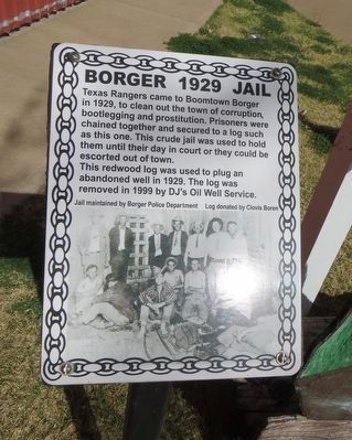 Borger 1929 Jail Marker image. Click for full size.