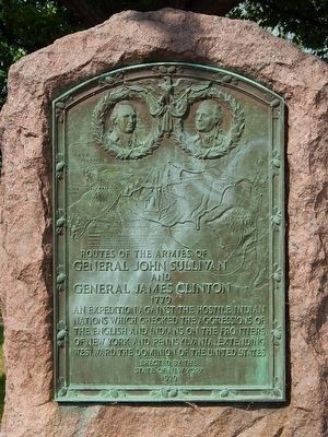 Routes of the Armies of General John Sullivan and General James Clinton Marker image. Click for full size.