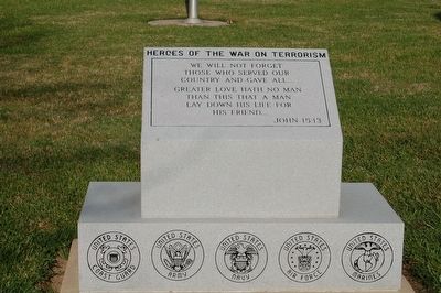 Heroes Of The War On Terrorism Marker. Click for full size. Heroes Of The War On Terrorism Marker image. Click for full size.
