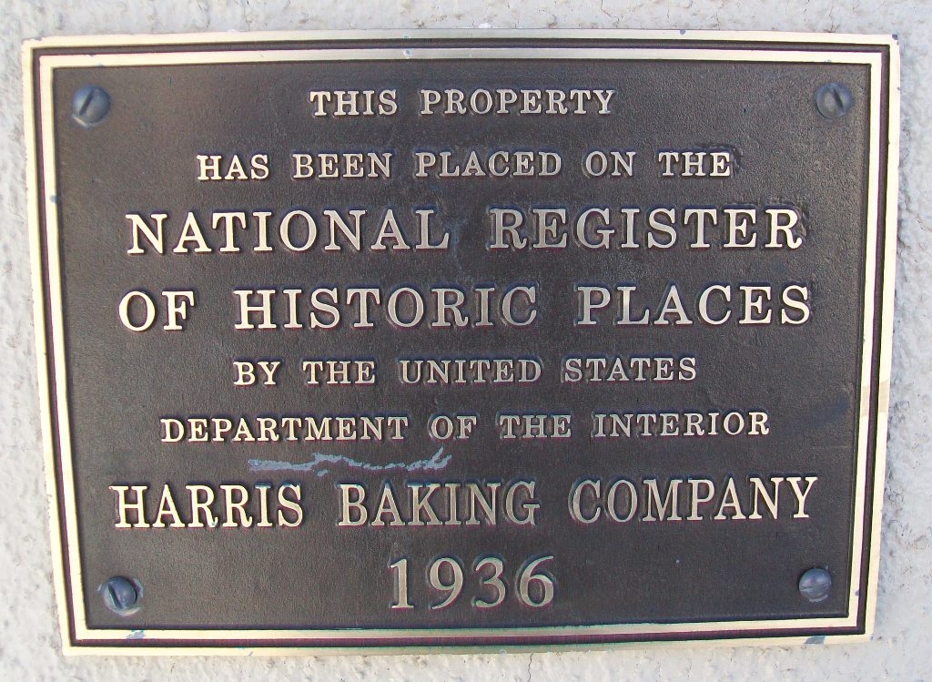 Harris Baking Company NRHP Marker