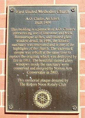 First United Methodist Church Marker. Click for full size. First United Methodist Church Marker image. Click for full size.