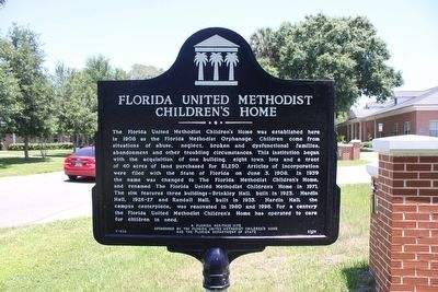 Florida United Methodist Children's Home Marker image. Click for full size.