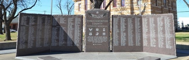 Throckmorton County Veterans Memorial. Click for full size. Throckmorton County Veterans Memorial image. Click for full size.