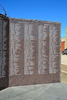 Throckmorton County Veterans Memorial. Click for full size. Throckmorton County Veterans Memorial image. Click for full size.