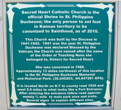 Sacred Heart Catholic Church Marker image. Click for full size.
