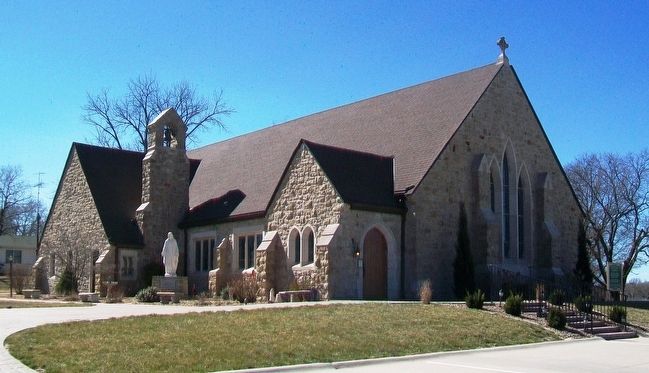 Sacred Heart Catholic Church and Marker image. Click for full size.