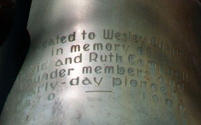 Wesley Chapel Bell Inscription image. Click for full size.