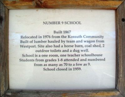 Number 9 School Marker image. Click for full size.