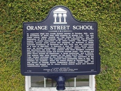 Orange Street School Marker image. Click for full size.