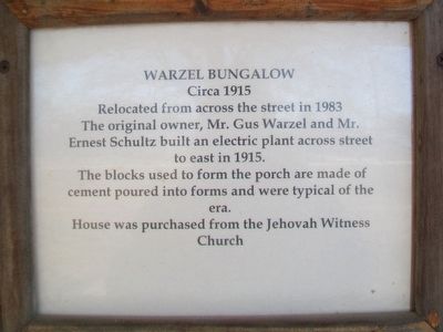Warzel Bungalow Marker image. Click for full size.
