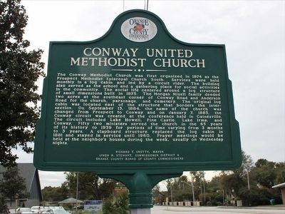 Conway United Methodist Church Marker. Click for full size. Conway United Methodist Church Marker image. Click for full size.