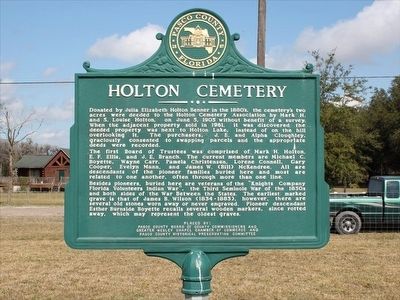Holton Cemetery Marker. Click for full size. Holton Cemetery Marker image. Click for full size.