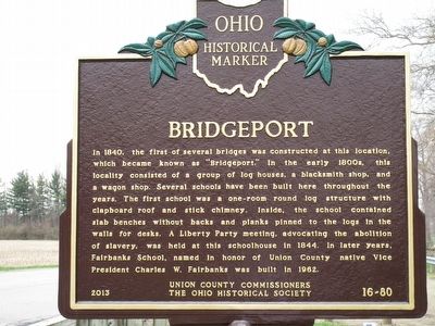 Bridgeport Marker. Click for full size. Bridgeport Marker image. Click for full size.